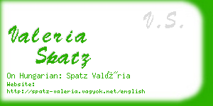 valeria spatz business card